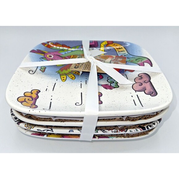 Disney Store Pixar Coco Miguel Día de los Muertos Plate Set Of 4 Dante, Pepita - Picture 6 of 12